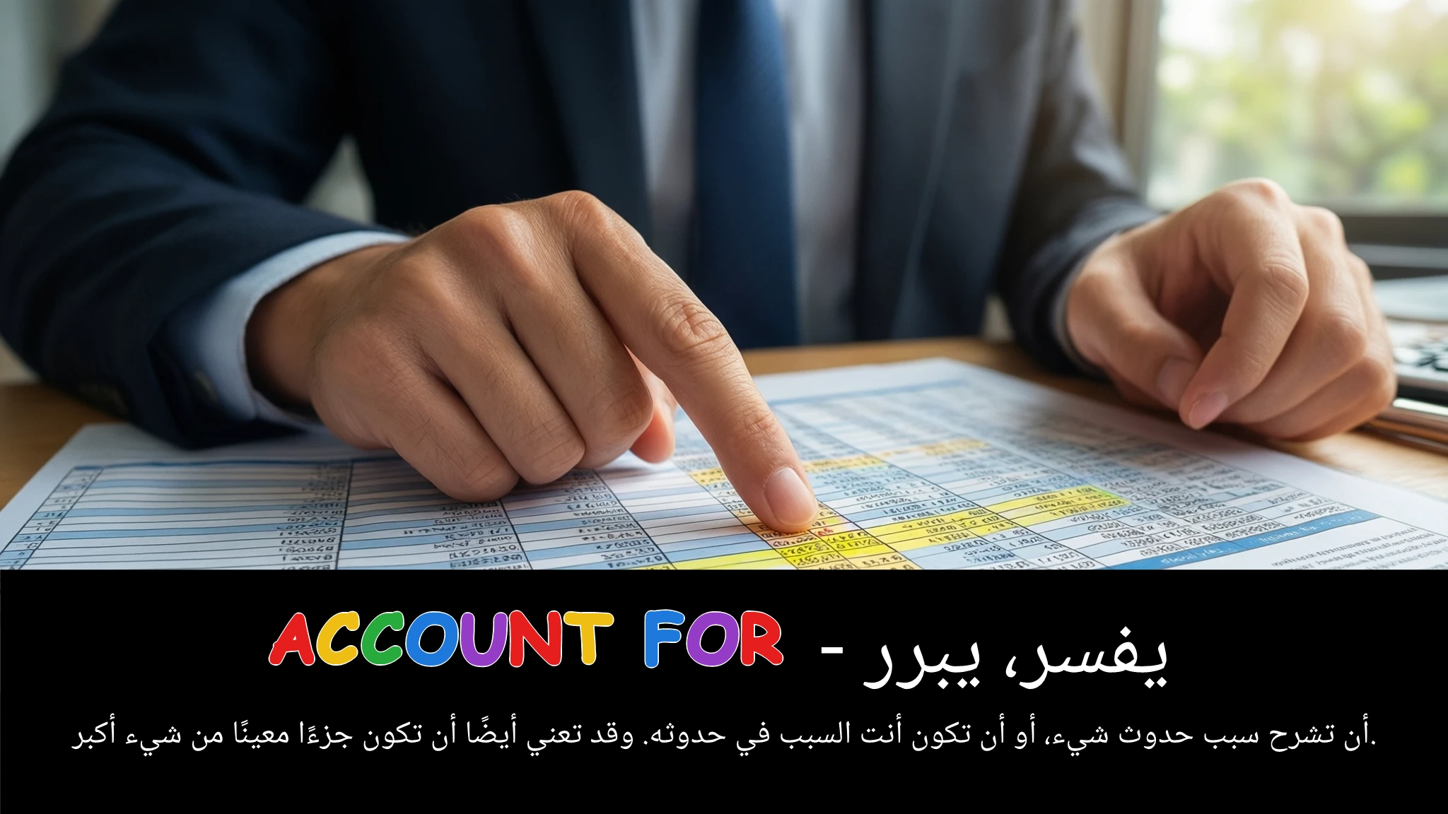 Arabic Illustration for account for
